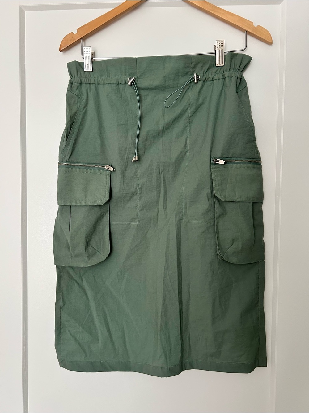 Women’s Olive Green Cargo Drawstring Shorts